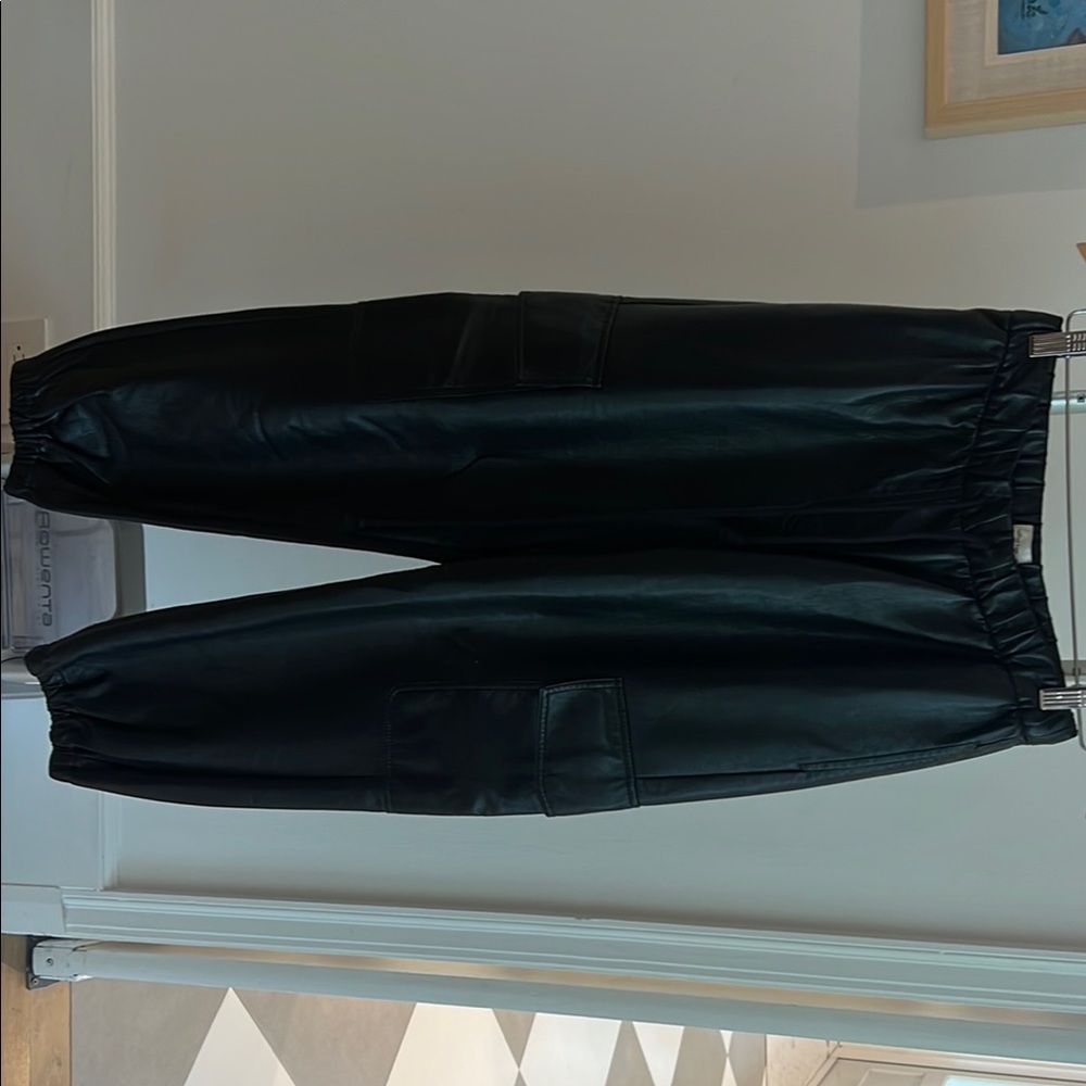 Wilfred Black Faux Leather Pants